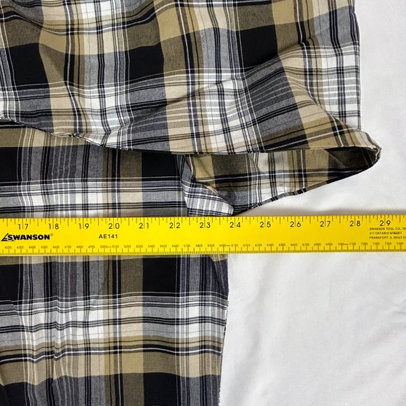 Ely Cattleman Shirt Mens L Plaid Pearl Snap Western Cowboy Wrinkle Resistant - Picture 8 of 13